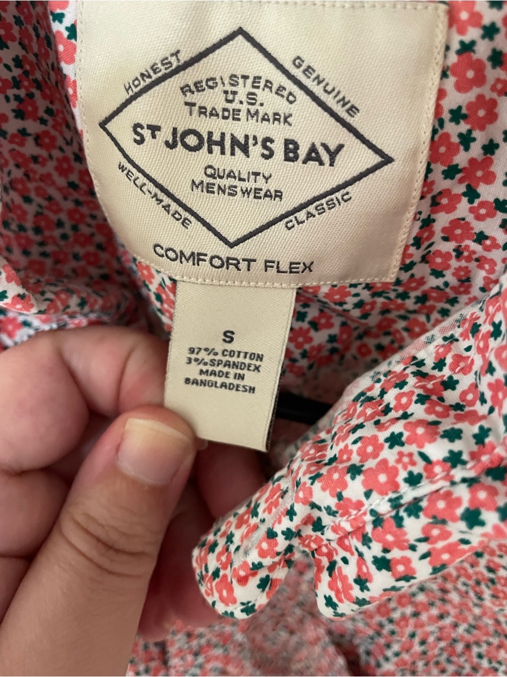 ✨Men’s St John’s Bay Short Sleeve Button Up Size Small - Picture 5 of 8
